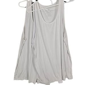David Archy Under Shirts Mens XL White /Sleeveless Scoop Neck Lightweight Bamboo